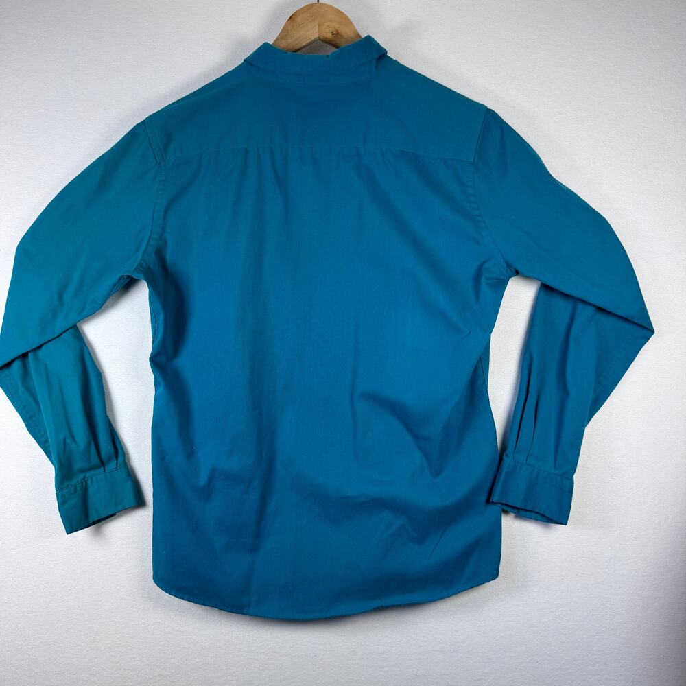 Port Authority Work Blouse Bundle Medium Black Teal Button Down Office Business - Picture 3 of 10